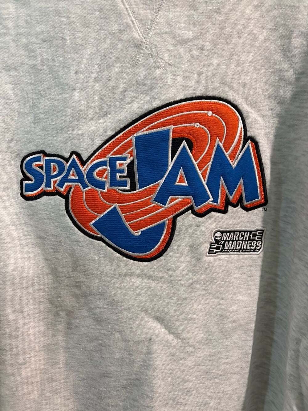 Champion Space Jam Sweatshirt Size L Gray Pullover - Picture 2 of 9